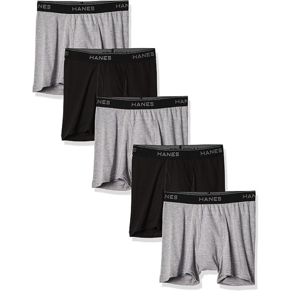 Hanes‎ Boys' 5-Pack Boxer Briefs Medium